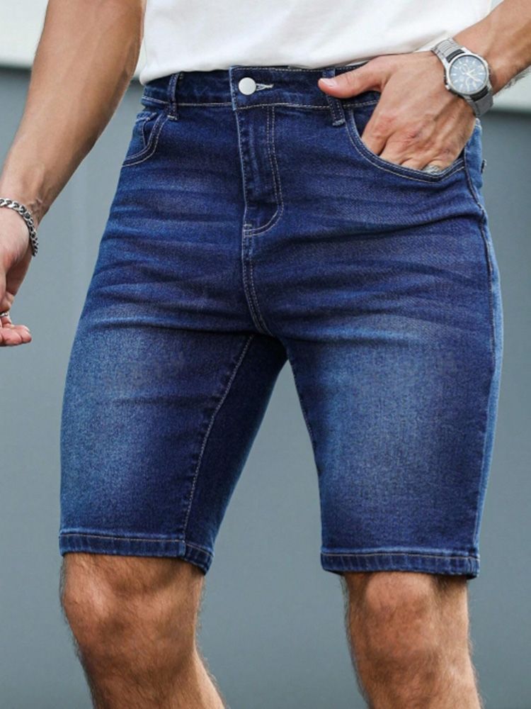 Levis Jeans 501 - Bermudas Jeans Masculinas Slim Fit Lavadas,