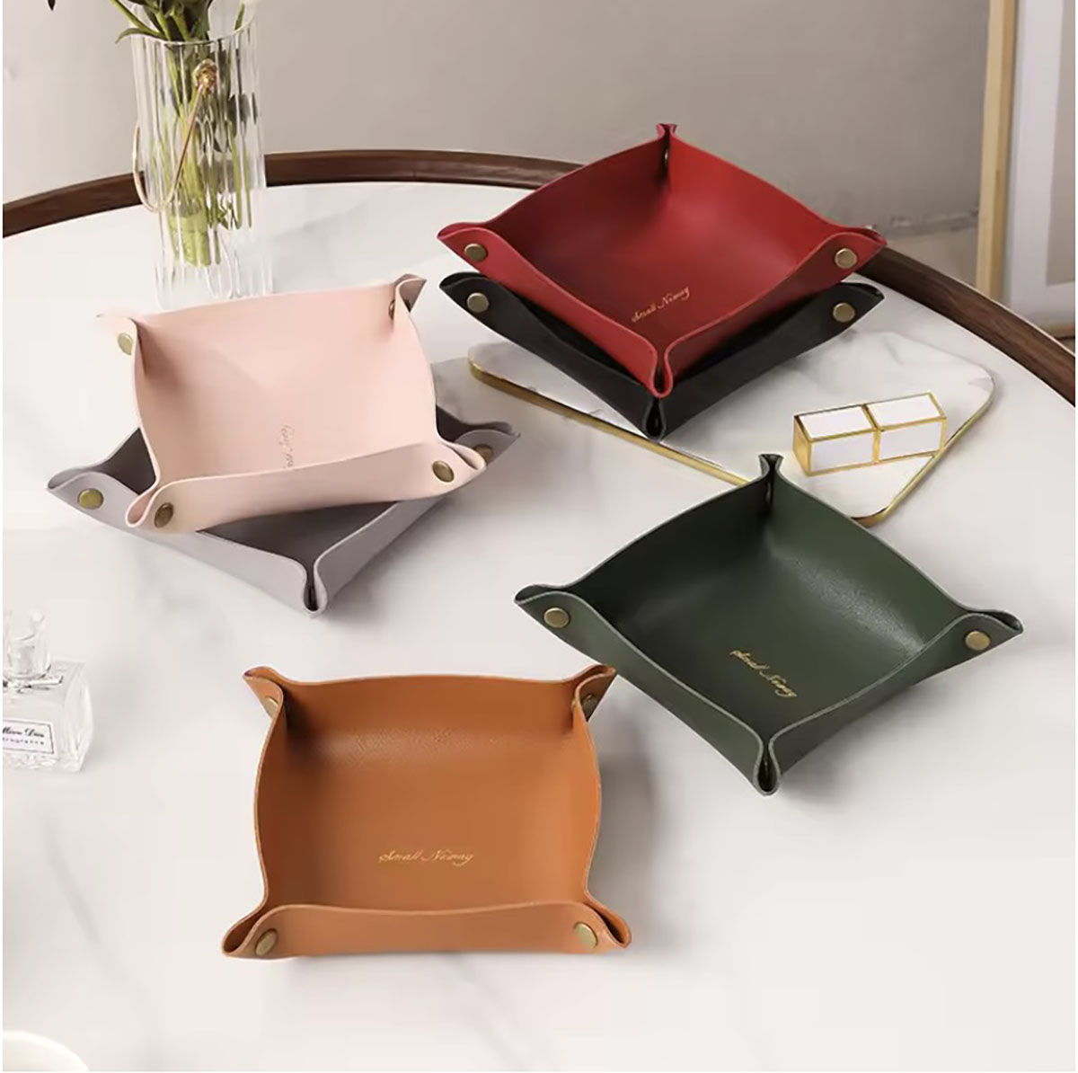 Men'S Accessories Drawer Organizer - Bandeja de armazenamento de couro estilo