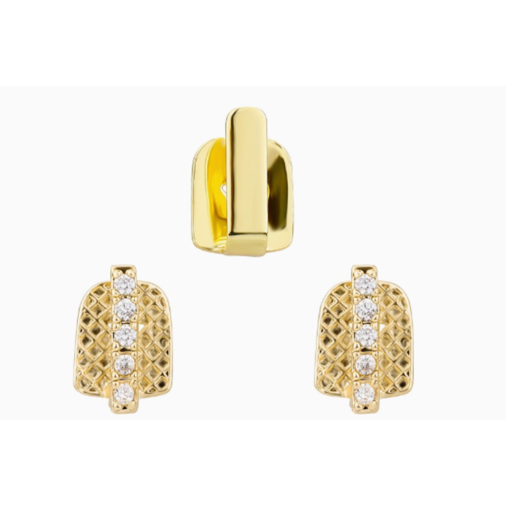 Men Accessories Silver - Grillz Dentário Banhado a Ouro e