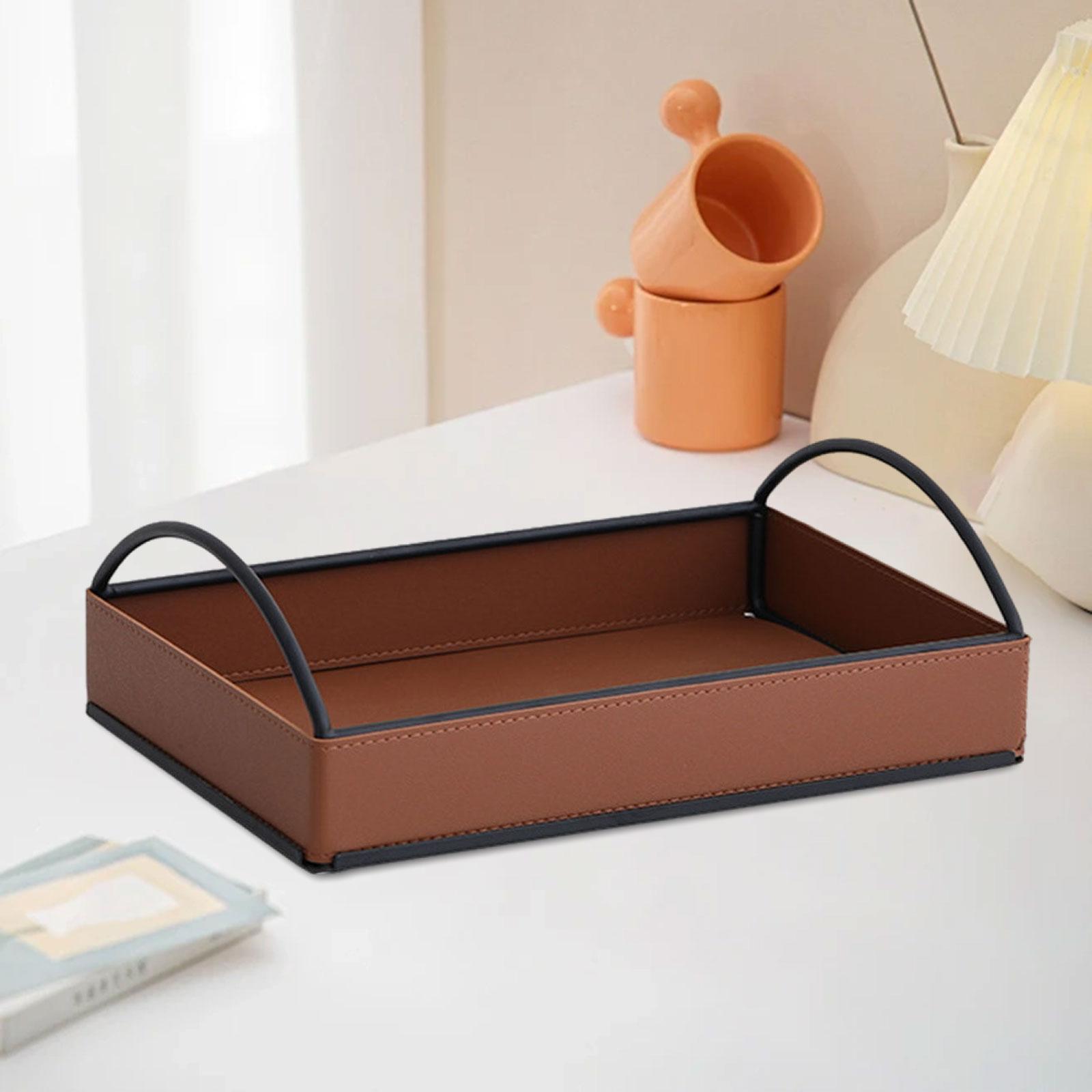 Men'S Accessories Organizer Tray - Organizador Moderno de Couro PU para