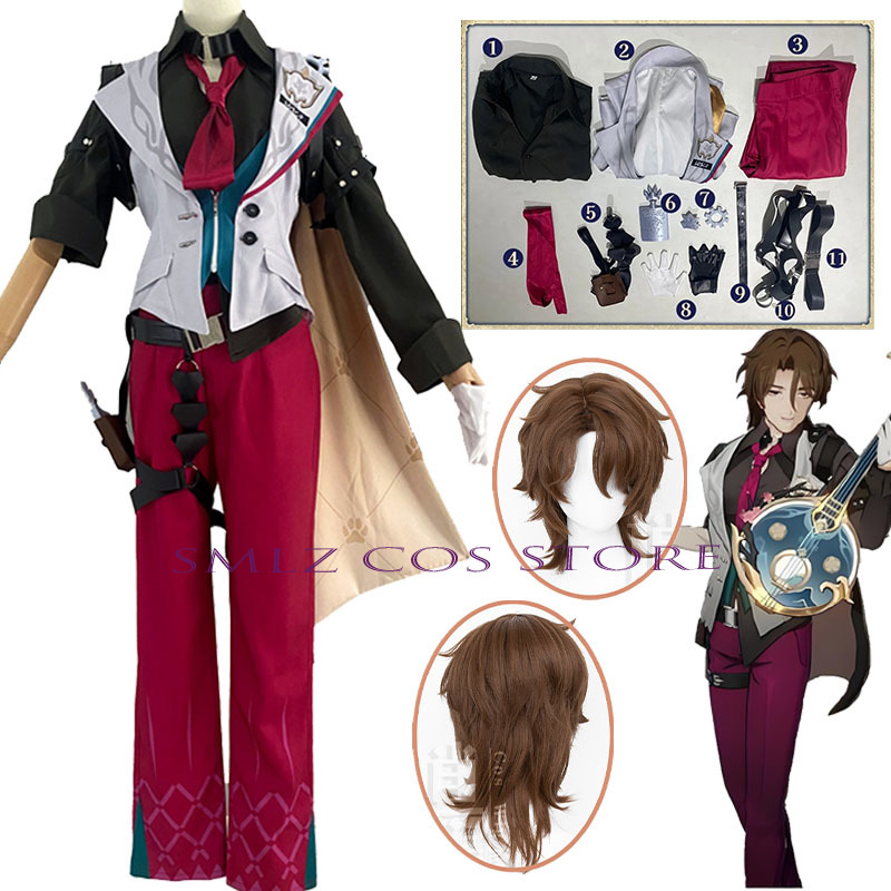 Men Accessories For Party - Gallagher cosplay honkai estrela ferroviário traje