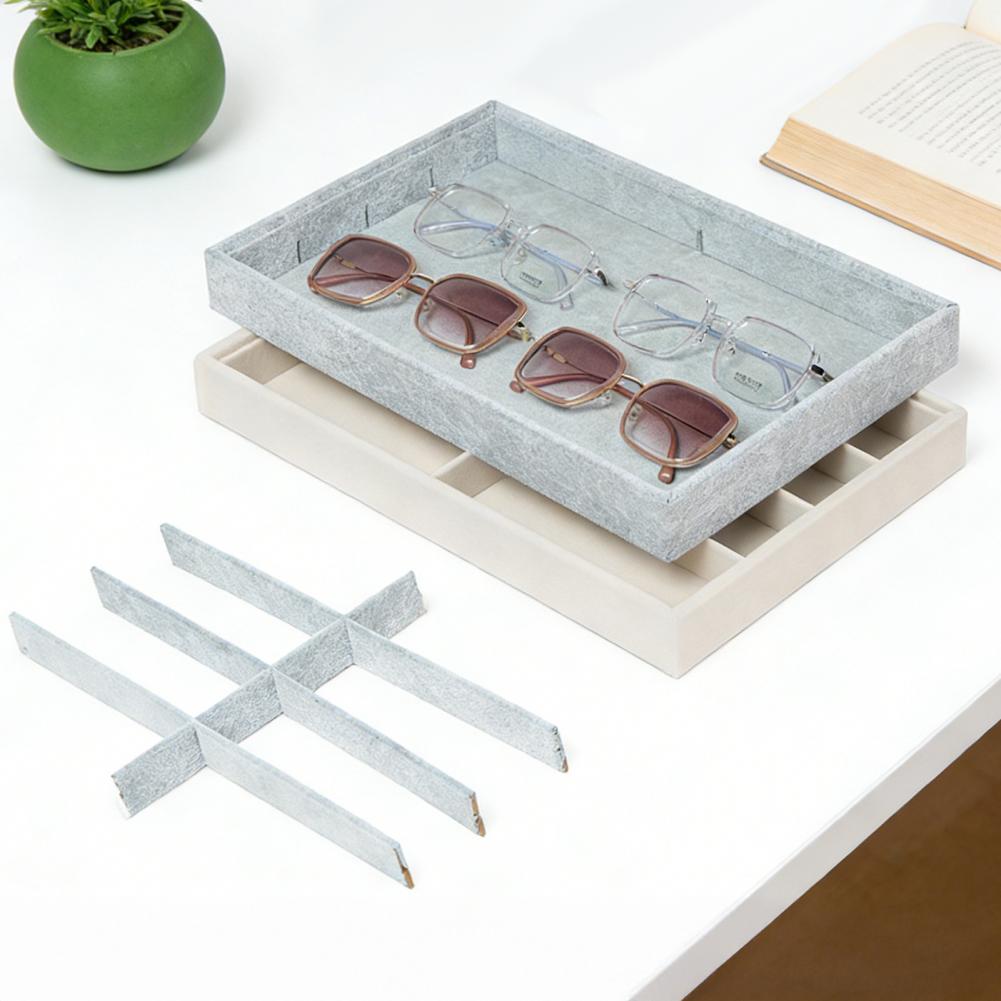 Men'S Accessories Organizer Tray - 8 grade de veludo óculos titular