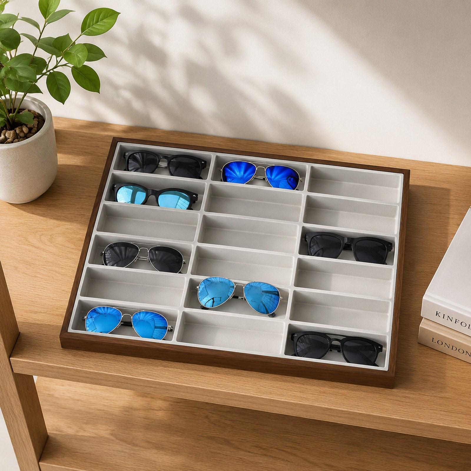 Bandeja Expositora de Óculos,  - Men'S Accessories Organizer Tray avaliação e preço