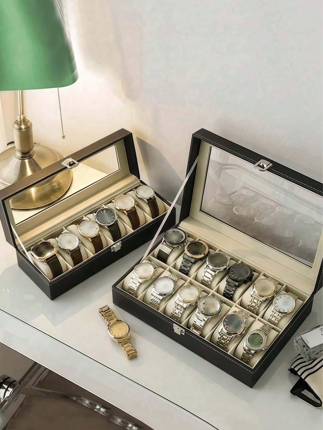 Caixa de Relógio de Couro com  - Men'S Accessories Drawer Organizer avaliação e preço