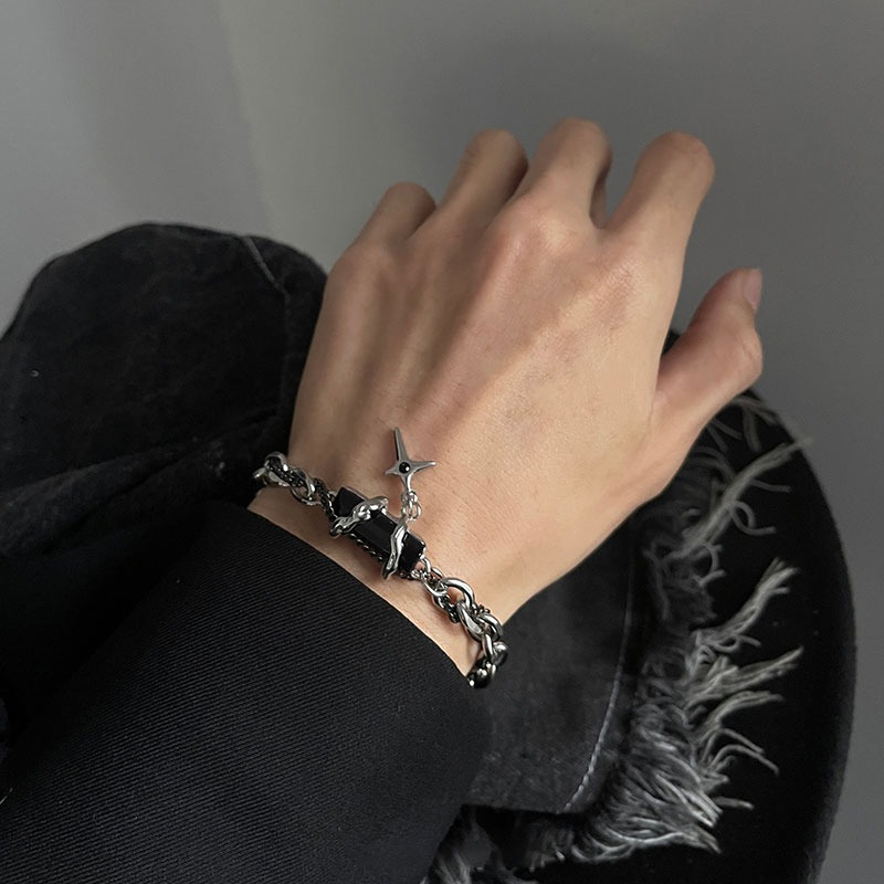 1 peça 4 cores pulseira estrel - Men Accessories For Gift avaliação e preço