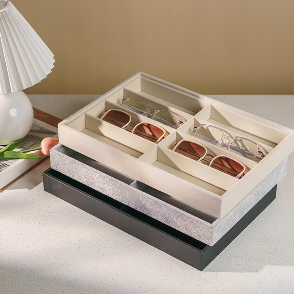 8 grade de veludo óculos titul - Men'S Accessories Organizer Tray avaliação e preço